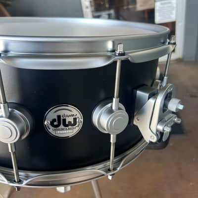 DW Collector's Series 6.5x14" Maple/Mahogany Snare Drum in Ultra Dark Ebony Satin Oil w/ Satin Chrome Hardware image 2