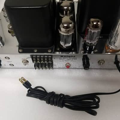 Fully Restored Knight Basic 60 Tube Stereo Power Amplifier - Extensive Restoration Performed, Amazing Performance And Incredible Cosmetic Condition, Simplified Biasing! image 11