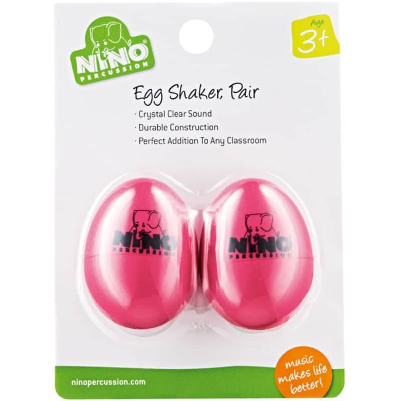 MEINL NINO540SP-2 Egg Shaker Schüttelei (Paar) erdbeer pink image 1