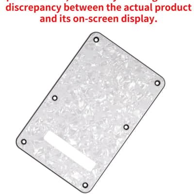 Strat Backplate Cavity Cover 4 Ply 6-Hole Trem Tremolo Cover Backplate for USA/Mexican Fender Standard Stratocaster Strat ST JT/HGB-01 Off-White Pearl image 4
