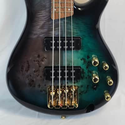 Ibanez SR400EPBDX SR Standard Bass, Poplar Burl Top, Tropical Seafloor Burst image 7