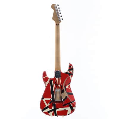 EVH Striped Series Frankenstein Frankie Red/White/Black Stripes Relic [EVH2003568] (09/18) image 2