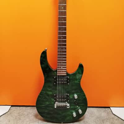 Brian Moore Custom Shop C55P Piezo 1997 Quilt Maple Top , Green image 1