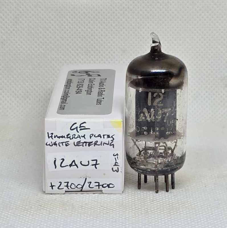 GE 12AU7 Gray Plate Perfectly Balanced Single NOS ECC82 12AU7A image 1