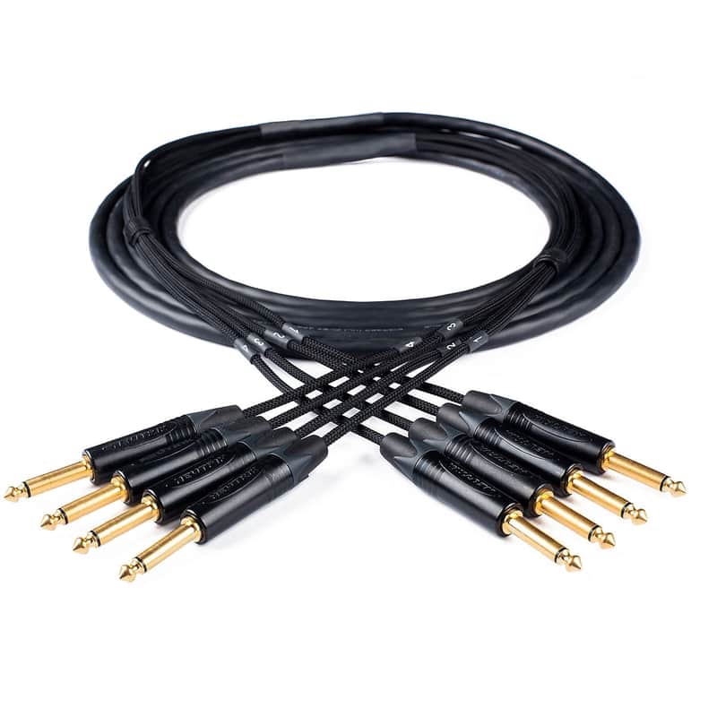 Brand New Mogami Gold 25ft. 4-channel Cable Snake 1/4 inch TS to TS Male Neutrik Gold Connectors (4 or 5 Cable Method) image 1