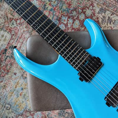 Balaguer Diablo Baritone 7-String Limited Select Series, Gloss Metallic Cerulean Blue image 2