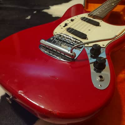 1966 Fender Mustang- Dakota Red- With Original Case & Tremolo Bar! Very Cool! image 6