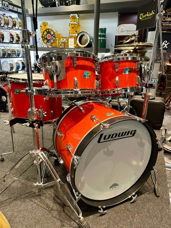 Montineri Ludwig Resto-Mod 6-Piece Drum Kit 2025 - Tangerine Glitter image 1