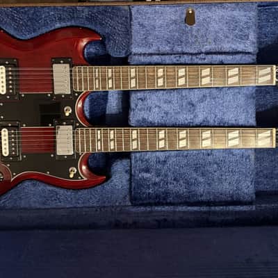 Ibanez Double Neck Electric Guitar 2402 1978 - Gloss Dark Red Wine Collector Grade image 3