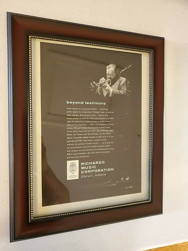 1961 Richards Horns Promotional Ad Framed Al Hirt Original image 1