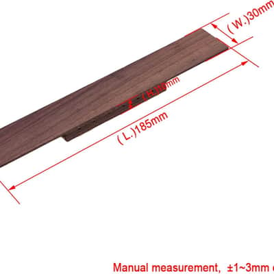 Rosewood Classical Guitar Bridge with Bone Saddle Nut Acoustic Guitar Replacement Part Set Abalone Shell 6 String image 2