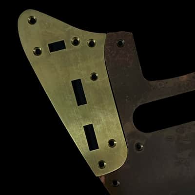 Made-to-Order - Statuary Bronze Brass & Aged Gold Brass - USA Jaguar AVRI 60s Pickguard Scratchplate Set for Fender - Hand-finished image 7