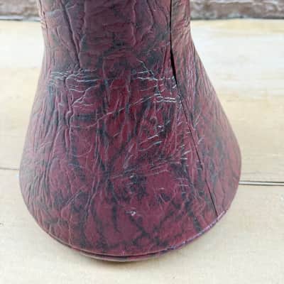 Unbranded 8.5" Goblet Doumbek / Darbuka Hand Drum Shell – Textured Burgundy – Project / Parts Only image 2