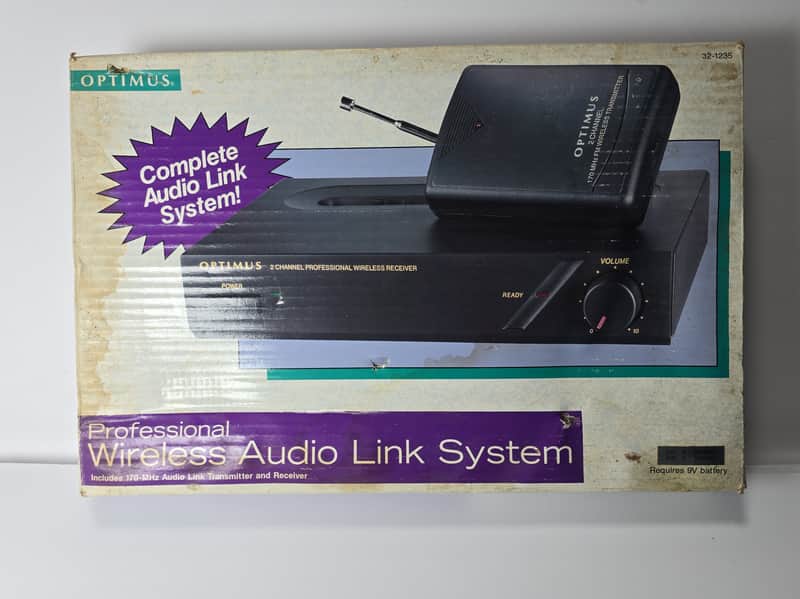 Optimus 32-1235 Wireless Audio Link System Vintage Radio Shack In Original Box image 1