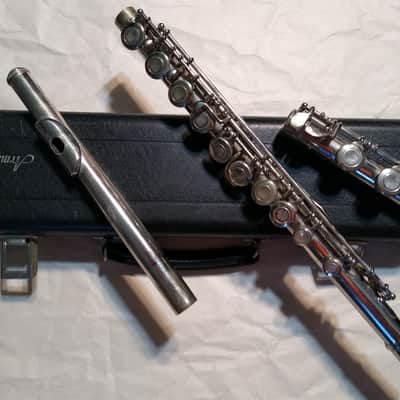 Armstrong 104N Nickel-Plated Flute w/ Case, USA, Good Condition image 4