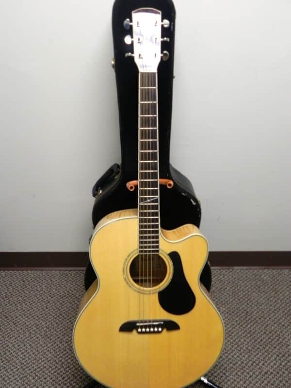 Alvarez AJ60SC NAT Flame Maple Jumbo Cutaway Acoustic/Electric Guitar Natural Blonde image 1