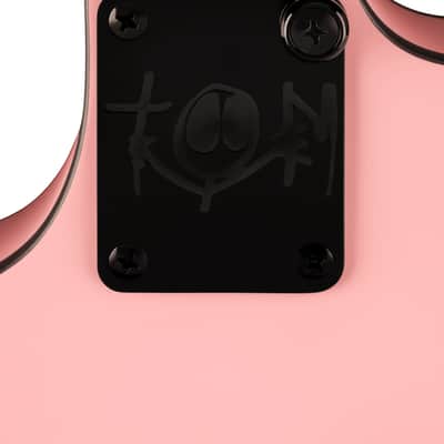Fender Tom DeLonge Starcaster Rosewood Fingerboard, Black Hardware - Satin Shell Pink Picks and Strap Bundle image 6