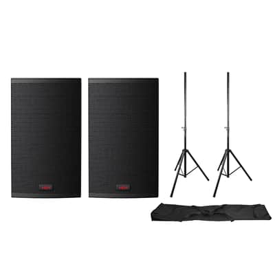 HH Tensor TRE-1201 Active PA Speaker Bundle with Stands & Cables image 2