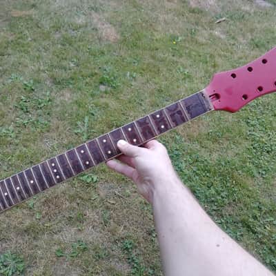 Mosrite Bluesbender Red Husk Body and Neck Vintage image 2