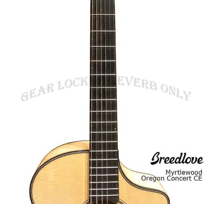 Breedlove Oregon Concert CE all solid Sitka Spruce & Myrtlewood acoustic electric guitar image 11