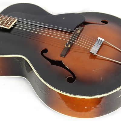 Vintage 1960s Kay P-3 Tobacco Sunbust Archtop Acoustic Guitar L-6955 image 5