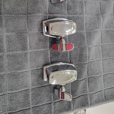 Tama Floor Tom Leg Mounts (3) - Chrome (used) MTB25 T-bolt image 1