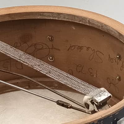Vintage Ajax 1930s New Century Dual Snare Drum – Blue Silver Duco – Solid Shell image 15