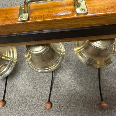Temple Bell Set, Indian , 4 Bells, Pooja Bells, Puja, Brass Hanging Bells - EXCELLENT #1 image 7