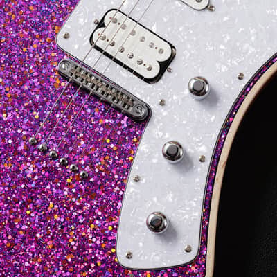 Cream Guitars Revolver Deluxe - Galaxy Purple Glitter image 4