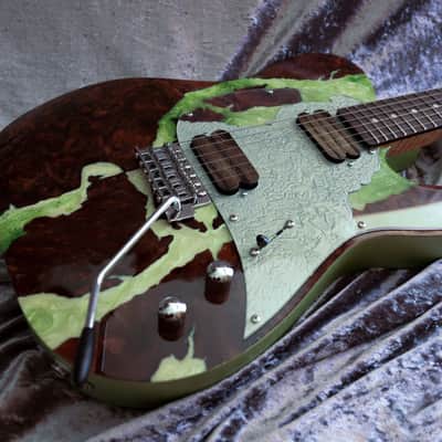 GB Liuteria Traditional Tele walnut burl and resin green image 23