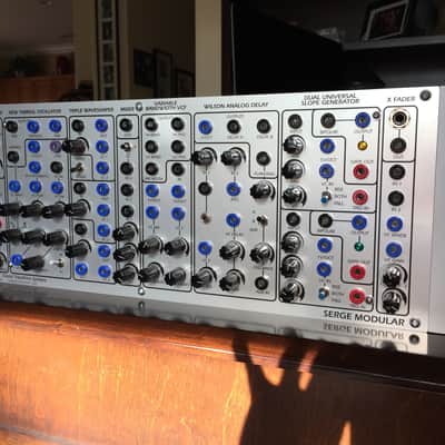 STS Serge Animate Shop Panel w/ PS2A Power Supply, 4.5" Chassis w/ Rack Ears and 13 Patch Cables image 1