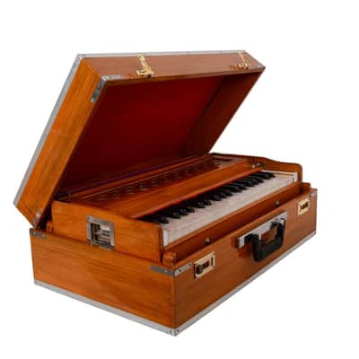 Handmade Harmonium 9 Stopper Portable 3.5 Octave Laying StyleBaja With Coupler Teak Wood image 7