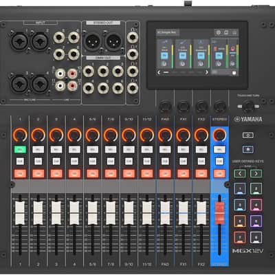 Yamaha MGX12VB, MGX Series 18 Channel Digital Mixer with Video Interface - Black image 3