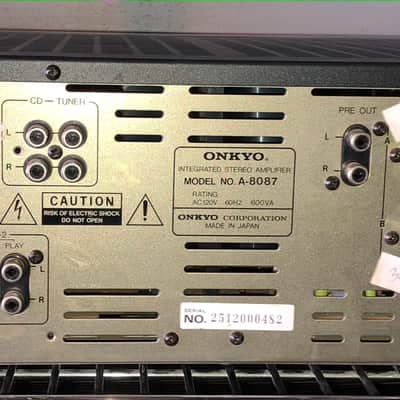 Onkyo A-8087 Stereo Integrated Amplifier Black Wood Veneer image 2