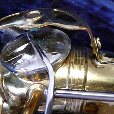 Vintage F. E. OLDS Parisian Ambassador Alto Sax w Neck, Mouthpiece + Case - Good Pads - France - VGC image 22