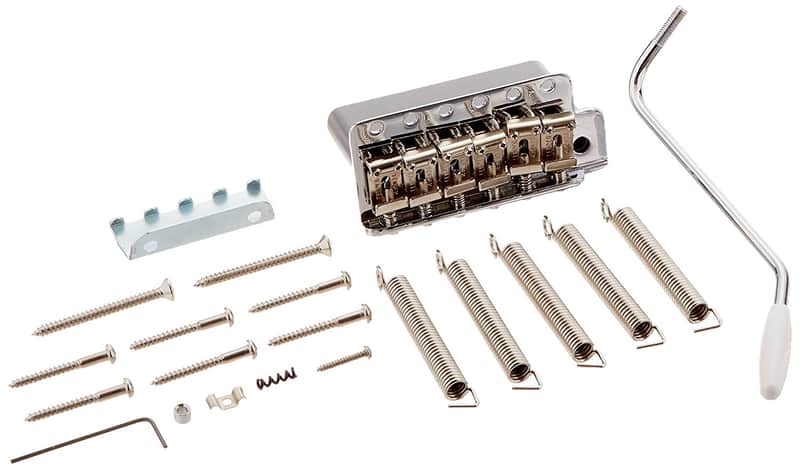Genuine Fender Strat'57 '62 Vintage Bridge Tremolo Assembly, Chrome image 1