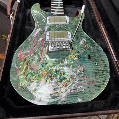 Firefly FFPR heavy modded• Abalone/Paua shell/Foil Sea Dragon (PRS Dragon‑Style) • PRS 85/15 “S” • CTS Electronics • Coil Split • Locking Tuners • Hard Case image 21