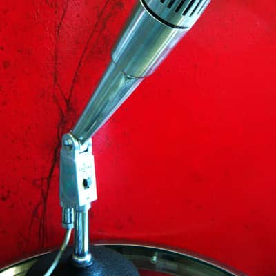 Vintage 1960's Calrad DM21 dynamic omni-directional microphone Dual Z / Hi Z harp mic w cable Olson Lafayette image 2