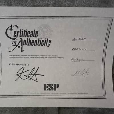 ESP Custom Shop KH-3 w/ Spider Black w/Graphic Left Handed 6-String w/ Case (NOS) image 12