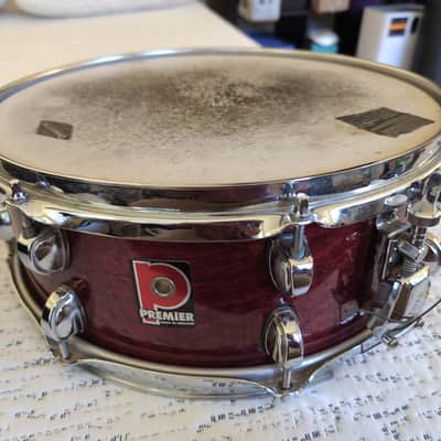 Premier Birch Snare 90s-2000s - Burgundy image 1