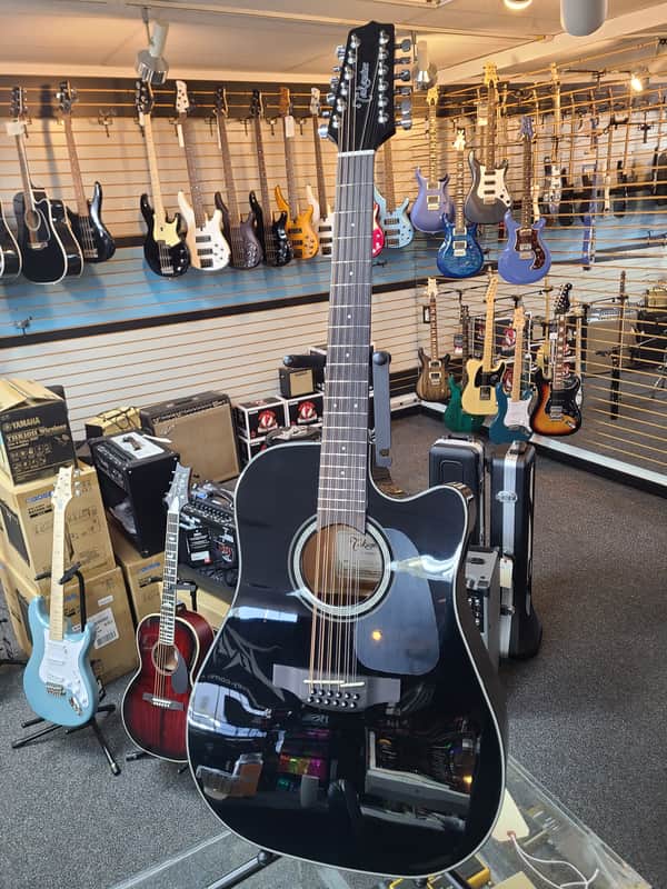 Takamine GD30CE-12 BLK G30 Series 12-String Dreadnought Cutaway Acoustic/Electric Guitar - Gloss Black image 1
