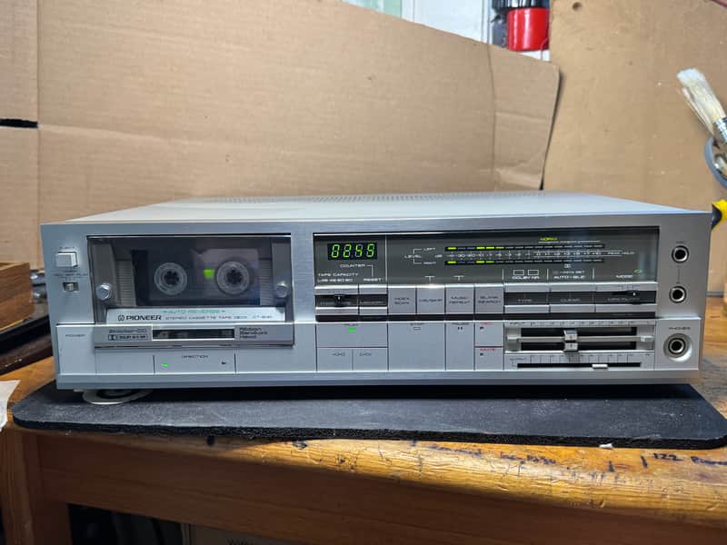 Pioneer CT-90R Stereo Cassette Tape Deck Auto Reverse Belt Replaced Tested Read image 1