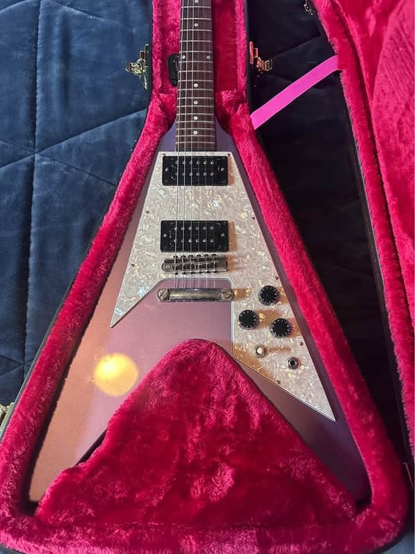 2023 Epiphone Kirk Hammett '79 Flying V - Purple Metallic image 1