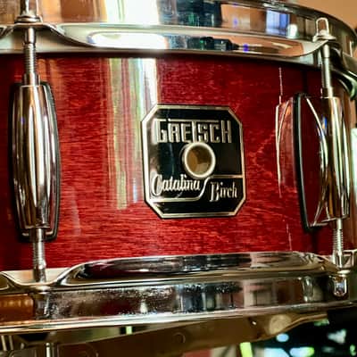 Gretsch Catalina Birch snare drum 5x14" 2000s - Red Cherry lacquer image 2