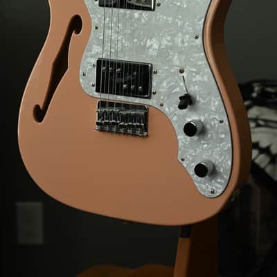 Fender MIJ Flamingo Pink Telecaster Thinline 2017 - UPGRADED GIG BAG! image 7