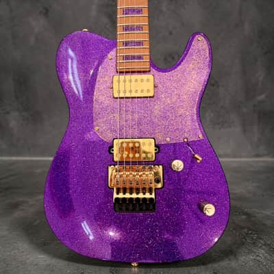 Aristides T/0, Floyd Rose, BKP, CUSTOM Purple and Gold Holoflake finsh. MUST SEE! image 5