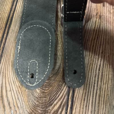 Fender Custom Shop Guitar Bass Strap Black Leather 2" Strat Tele image 5