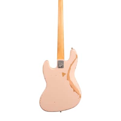 Fender Flea Jazz Bass Roadworn Shell Pink W/B image 5