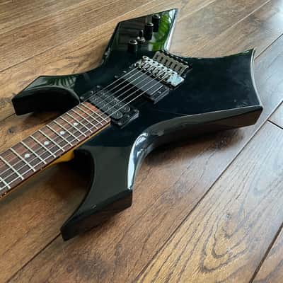 B.C. Rich Warlock Electric Guitar LA California Neck Plate Black Reverse Headstock image 6