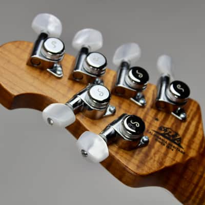 Ernie Ball Music Man Axis Super Sport HH Tremolo Roasted Maple Neck 2021 Yucatan Blue Quilt w/OHSC image 8